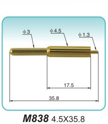 彈簧接觸針M838 4.5X35.8