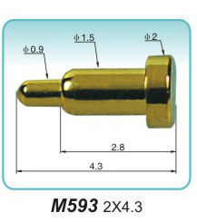 彈簧接觸針  M593  2x4.3