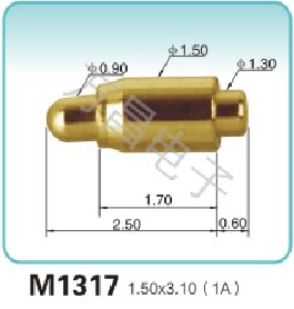 M1317 1.50x3.10(1A)彈簧頂針 pogopin   探針  磁吸式彈簧針